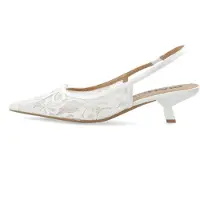 Bianco Escarpins à bride arrière 'Kristin' blanc