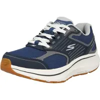 SKECHERS WIP 220866-NVY in Navy Leather/Textile color size 42