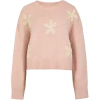 Apricot Pull-over 'Daisies' écru / rose ancienne