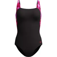 Speedo Print Luna Lustre Swimsuit Noir UK 36 Femme