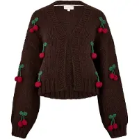 Apricot Cardigan ' ' marron