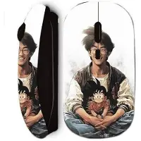 MANIACASE Souris sans fil - - Akira Toriyama Goku - Noir - Livrée avec récepteur USB - Enfant
