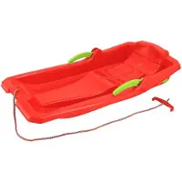 Baby Mix Bobsleigh en plastique avec freins KAROL rouge