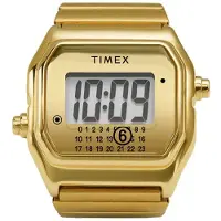 Timex T80 Ring 20mm Quartz Digital Watch Doré