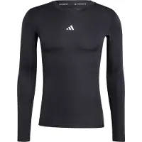 Adidas T-Shirt fonctionnel 'TECHFIT Compression Training Long Sleeve' noir / blanc