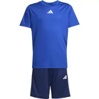 Adidas Train Essentials 3 Stripes Tee Set Bleu 15-16 Years Enfants
