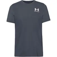 Under Armour T-Shirt fonctionnel 'Heatgear Fitted' gris foncé / blanc