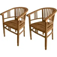 Axi Chaises de jardin Talia en teck – Chaises de jardin en bois – Lot de 2 – 100 % teck – Capacité de charge de 180 kg – Jardin, terrasse ou balcon