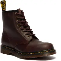 Dr. Martens unisex. 11822609 1460 Crazy Horse bottes en cuir bordeaux (42), Plat, 1 à 3 cm, Lacets, Casuel