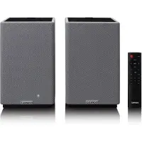 Ginza.se SPB-240BKGY Paire d'Enceintes Stéréo Hi-Fi Bluetooth 5.3 - 2x40W RMS - Amplificateur Classe D - DSP - RCA - Optique - USB - Télécommande - Gris/Noir