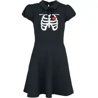 Hell Bunny Robe courte Rockabilly de - Skeleton - Robe - XS - 4XL - pour Femme - noir - Taille L