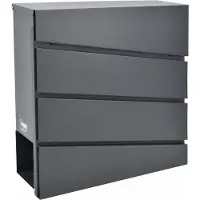 AWTOOLS Anthrazitfarbener Briefkasten 41, 370 x 370 x 105 mm (10.50 x 37 x 37 cm)