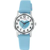 Lucardi Montre à affichage analogique 'Liebe' aqua / argent