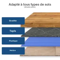 Gologi Aspirateur robot - avec fonction balayage - Automatique - contrôlable par application - Avec station de charge - Aspirateur robot sans fil - 45DB - Noir
