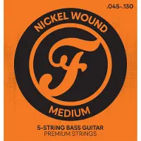 Fazley BPNW45130 Premium Nickel Wound 5-String Bass Guitar Strings Light jeu de cordes pour basse électrique 5 cordes