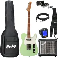 Fazley Sunset Series Tempest 90 Surf Green pack débutant guitare électrique
