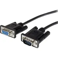 StarTech.com 3m Black Straight Through DB9 RS232 Serial Cable - M/F - rallonge de câble série - 3 m