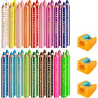 Staedtler Noris junior 140 crayons pour enfants, étui carton de 36 couleurs + 3 pleurs (36x)
