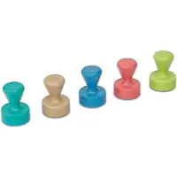 MAUL aimants coniques en néodyme, 10 pièces, force de maintien 1,5 kg, ø 12 x 16 mm, capuchon en plastique trié par couleur