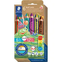 Staedtler Noris junior 1402 duo Buntstifte farbsortiert, 1 Set (6 x)