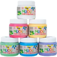 Kreul Mucki Ensemble de peinture au doigt 6 x 150 ml