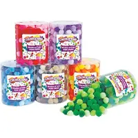 Colorations - Pompomps 6 couleurs, 1500pcs.