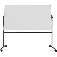 Legamaster Verrijdbaar en draaibaar whiteboard UNITE - aan 2 zijden te gebruiken - geëmailleerd - B 2200 x H 1200 mm - grijs onderstel