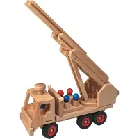 Fagus Houten brandweerauto bestuurbaar 40 cm +