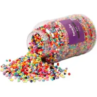 Creativ Company Seau XL avec perles en plastique, 8100pcs.
