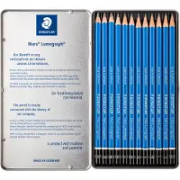 Staedtler Mars Lumograph, 12 crayons à mine souple