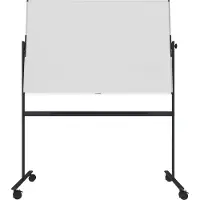 Legamaster Tableau blanc pivotant et mobile - utilisable des 2 côtés - émaillé - l. 2000 x H 1000 mm - châssis gris