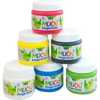 Kreul C.gouaches aux doigts mucki, 150 ml, kit de 6
