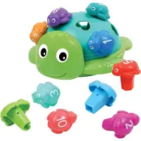 Learning Resources Jouets de voyage Seymour la tortue de mer à compter les formes Activités d'apprentissage préscolaire Jouets de tri et d'empila