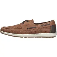 Rieker , modèle : 0881624 088. Chaussures pour hommes. Mocassins en cuir marron, style décontracté