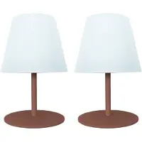 Lumisky Set de 2 lampes de table LED sans fil TWINS Terracota H16cm