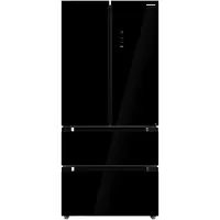 Heinner HCFD-M516INVHGBKE++ Réfrigérateur French-Door 516L, No Frost, Ecran LED, Technologie InoxCool, Noir