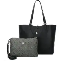 U.S. POLO ASSN. Cabas 'Malibu' gris / noir
