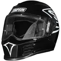 Simpson Speed 12 O Clock, casque intégral ,Noir/Blanc ,M