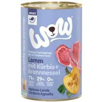WOW! WOW ! Nourriture pour chiens adultes - en boîte - agneau - 6 x 400 g