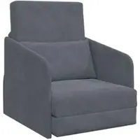vidaXL Canapé-Lit Gris foncé 65 x 80 x 83 cm Velours