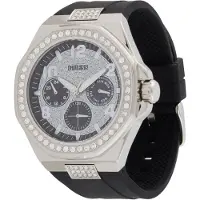 GUESS Montre à affichage analogique 'EMPIRE' noir / argent