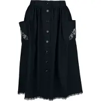 Hell Bunny Jupe mi-longue Gothic de - Danica Skirt - S - 4XL - pour Femme - noir - Taille M