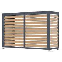 Westmann Boîtier Boxa M pour pompe à chaleur, imitation bois, dimensions 140 x 50 x 97 cm