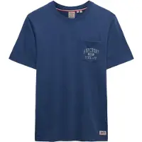 Superdry T-Shirt 'Vintage Prep' beige / bleu