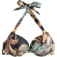 Next Hauts de bikini crème / marron / vert pastel / noir