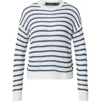 Vero Moda Pull-over 'VMCHARLENE' crème / marine