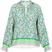 Gaya Chemisier 'Fashion Look' beige / jaune / vert / blanc