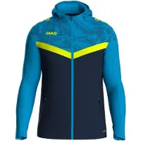 Jako Iconic Veste à Capuche Enfants - Marine / Bleu / Jaune Fluo