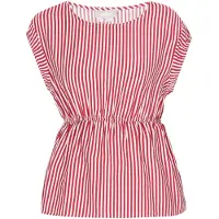 Usha Chemisier rouge / blanc