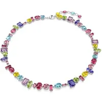 Swarovski Collier Gema, Tailles Variées, Multicolore, Métal Rhodié
